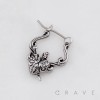 GOTHIC HEART AND BIRD ART NOVEAU DANGLE 316L SURGICAL STEEL EARRING - 01 (ONE) PIECE